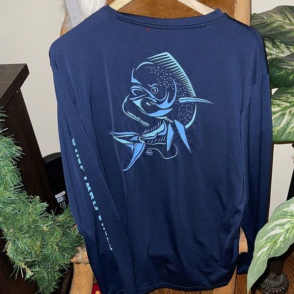Vineyard Vines DriFit Material Fishing Performance Long Sleeve T-shirt - Picture 1 of 5
